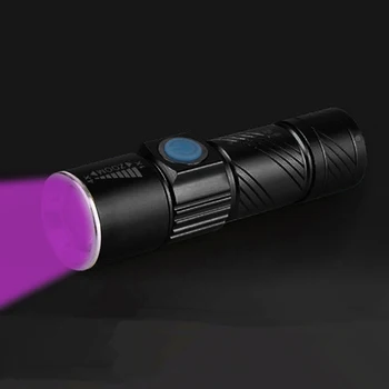 365нм Водонепроницаемый светодиодный инспекционный ультрафиолетовый фонарик для обнаружения пятен мочи 4