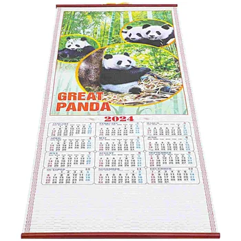 Календарь с прокруткой из ротанга, бумажные календари, годовой планировщик, настенный ежегодный 4
