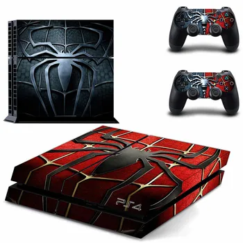 Виниловая наклейка Marvel Spiderman для консоли PlayStation 4 PS4 и 2 контроллеров, наклейка для игровых аксессуаров 4