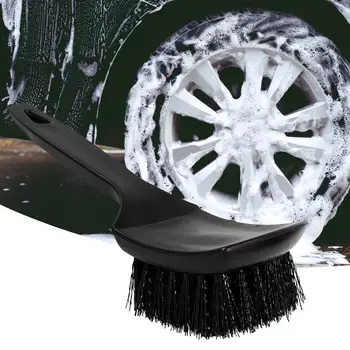 Щетка для чистки автомобильных шин Универсальная Автомобильная Швабра для мытья колес Автомобильные Аксессуары для чистки обода с короткой ручкой 4