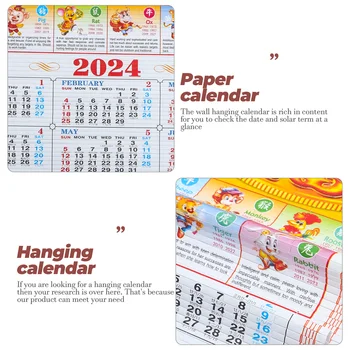 Календарь с прокруткой из ротанга, бумажные календари, годовой планировщик, настенный ежегодный 5