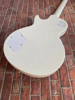 Белая пластинчатая гитара, высококачественный звукосниматель, в наличии, корпус из красного дерева, ультранизкая цена, бесплатная доставка 5